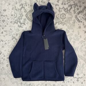 Greyson Youth Full Zip Wolf Sherpa Wolf Ears Hoodie Maltese Blue Jacket XL NEW